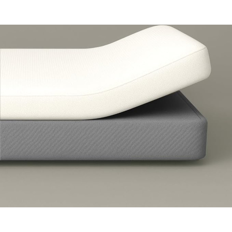 LANGEL SYSTEM Mattress Topper 160 x 190 x 8 cm Memory Gel + Activated Carbon Removable Cover with Non-Slip Fabric and Elastic Straps Hypoallergenic Headboard Structures Not Included