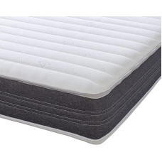 Extreme Comfort Sirocco Airflow Hybrid Sprung Mattress with Memory Fibre, 120 x 190 cm, Grey