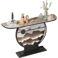 ZXTRYBHD Hallway Decor, Console Table for Entrance Area, Console Table, Modern Hallway Table, Slim Telephone Table for Living Room, Hallway, Office (Black, 100 cm / 39.3 inches)