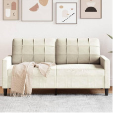 Xichuzi 4007632 2-Seater Sofa Cream 140 cm Velvet Lounge Sofa, Sofas & Couches, Relax Sofa, Couch for Living Room