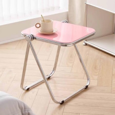 Kompakter faltbarer Acryltisch – vielseitiges faltbares TV-Tablett und kleiner Computertisch, hohe Tragfähigkeit, ideal für Heimbüro und kleine Räume, einfach zu bedienen