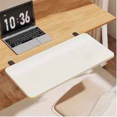 Ergonomisches Eck-Schreibtisch-Verlängerungsregal, kein Bohren, Computerständer für Zuhause, Büro, platzsparend, 40 x 20 cm, ideal für Arbeitsplatz und Produktivitätssteigerung, Weiß