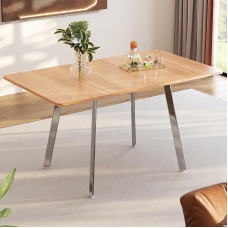 ANEC Modern minimalist dining table, dining tables for 4-6 people, 140 cm, industrial style, ideal for family gatherings, study and eating