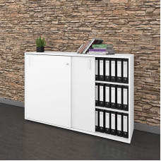 Nova 3OH Sliding Door Cupboard 1640 x 1085 mm White