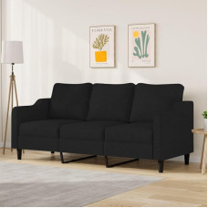 LAPOOH 359371 3-Seater Sofa, Black, 180 cm Fabric, Lounge Sofa, Sofas & Couches, Relax Sofa, Couch for Living Room, Couch with - 359371