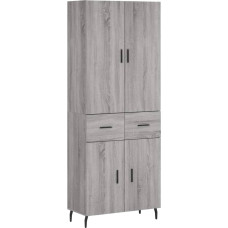 vidaXL Highboard Grey Sonoma 69.5x34x180 cm Composite Wood