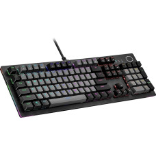 Cooler Master CK352 Mechanical Gaming Keyboard with Optical Switches - Red Switches (Hot-Swap) Full NKRO RGB per Button (MasterPlus) Wrist Rest Full Size Keyboard with Wired QWERTZ