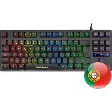 Mars Gaming MKTKLPT, Gaming H-Mech Keyboard, RGB Lighting 8 Effects, Antighosting, Portuguese Language