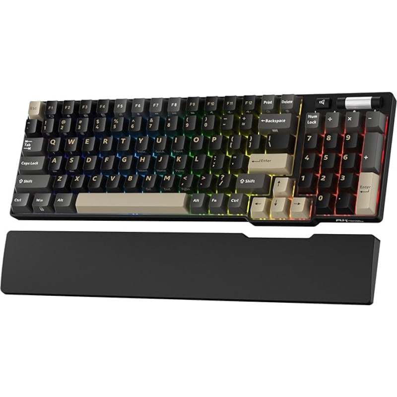 RK ROYAL KLUDGE RK96 RGB Limited Ed, 90% 96 Keys Wireless Tri Mode BT5.0/2.4G/USB-C Hot-Swap Mechanical Keyboard with Wrist Rest, Software Support, Linear Switch, QWERTY