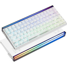 EPOMAKER Aula Hero84 HE Hall Effect Keyboard, RGB Lightbox, 0.01 mm Adjustable Actuation, 8 kHz Polling, 0.125 ms, Snap Key, SOCD, Magnetic Gaming Keyboard (White Topographic)