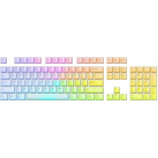 Glorious Gaming 115x Polychroma RGB Keycaps - lichtdurchlässig für max. RGB, Cherry-Profil, äußerst strapierfähiges Polycarbonat, Originalschrift, satte Akustik, US-Layout - Polychroma