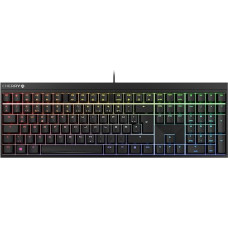 CHERRY MX 2.0S, Mechanical Gaming Keyboard with RGB Lighting, German Layout (QWERTZ), Wired, Designed in Germany, MX Brown Switches, Black