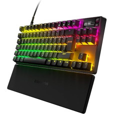 SteelSeries Apex Pro TKL Mechanical Gaming Keyboard, The World's Fastest Keyboard, Customisable Response, E-Sports TKL Form Factor, RGB, German (QWERTZ) Layout