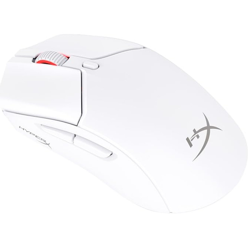 HyperX Pulsefire Haste 2 Wireless Gaming Mouse, Dual Mode (2.4GHz/Bluetooth), 26K Sensor, 26,000 DPI, Up to 100 Hours Battery Life, 6 Programmable Buttons, RGB, PC/PS5/PS4/Xbox Compatible, White