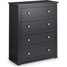 The Julian Bowen Radley 4 Drawer Chest of Drawers Anthracite is the modern and elegant storage solution for your bedroom.