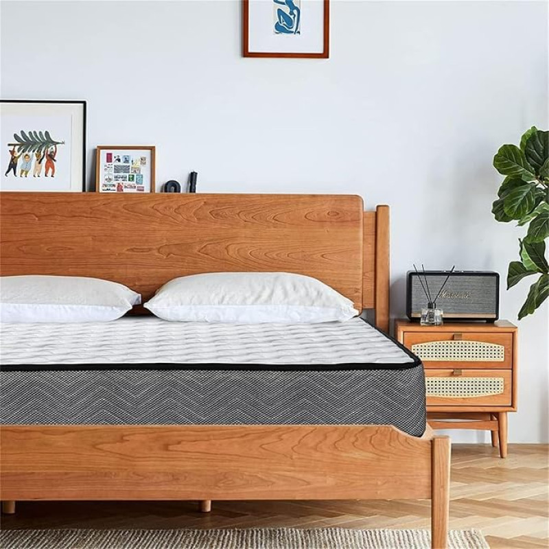 Good Nite King Mattress 150 x 200 cm Hybrid Mattress with Breathable and Skin Friendly Fabric Medium Hard Mattress 18 cm Deep 150 x 200 cm