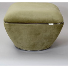 Qiyano Pouf Stool Large Soft Velvet Cover in Green Modern Square Comfortable for Living Room Bedroom Faux Leather Decoration in Graphite Height Approx. 43 cm Colour: Green
