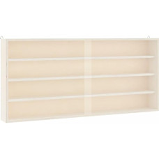 vidaXL Wooden Collector's Display Cabinet with Doors, Wall Display Cabinet for Living Room, Dining Room, Bedroom, Wall Shelf, Hanging Shelf, Display Case