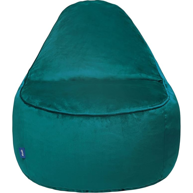 Loft 25 Relaxing Adult Bean Bag Chair | Indoor Living Room Gaming Beanbag | Soft & Comfy Velvet Lounger Seat | Lightweight Ergonomic Design | Durable & Comfortable (Forest, Velvet)