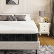 PurrJoys Double Mattress 135 x 190 cm - 25 cm Hybrid Pocket Spring Mattress, H3 & H4 Double Strength, 7-Zone Back Support, Oeko-Tex® Certified, Breathable Mattress for Comfortable Sleep