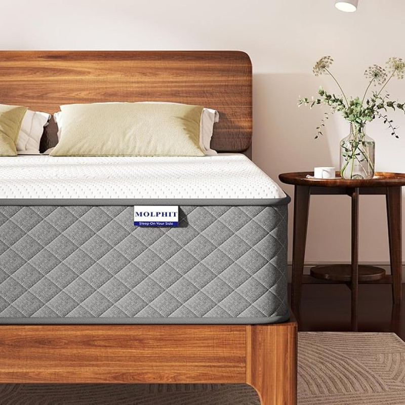 MOLPHIT Small Double Mattress, Hybrid Pocket Spring Mattress, Memory Foam Mattress, Durable and Skin Friendly, Individually Wrapped, Small Double, Medium Firm, 120 x 190 x 25 cm
