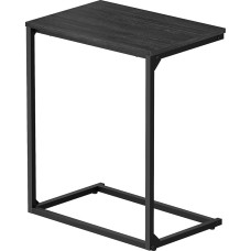 VASAGLE C Shape Side Table Small Coffee Table for Couch or Sofa Industrial Side Table Living Room Bedroom 35x55x66cm Ebony Black ULNT052B56