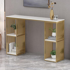 80 cm Konsolen-Sofatisch, Eingangstisch, Flur-Aufbewahrungsschrank für Wohnzimmer, Eingangsbereich, Flur, Eingang (Gold)