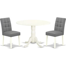 East West Furniture DLAS3-WHI-41