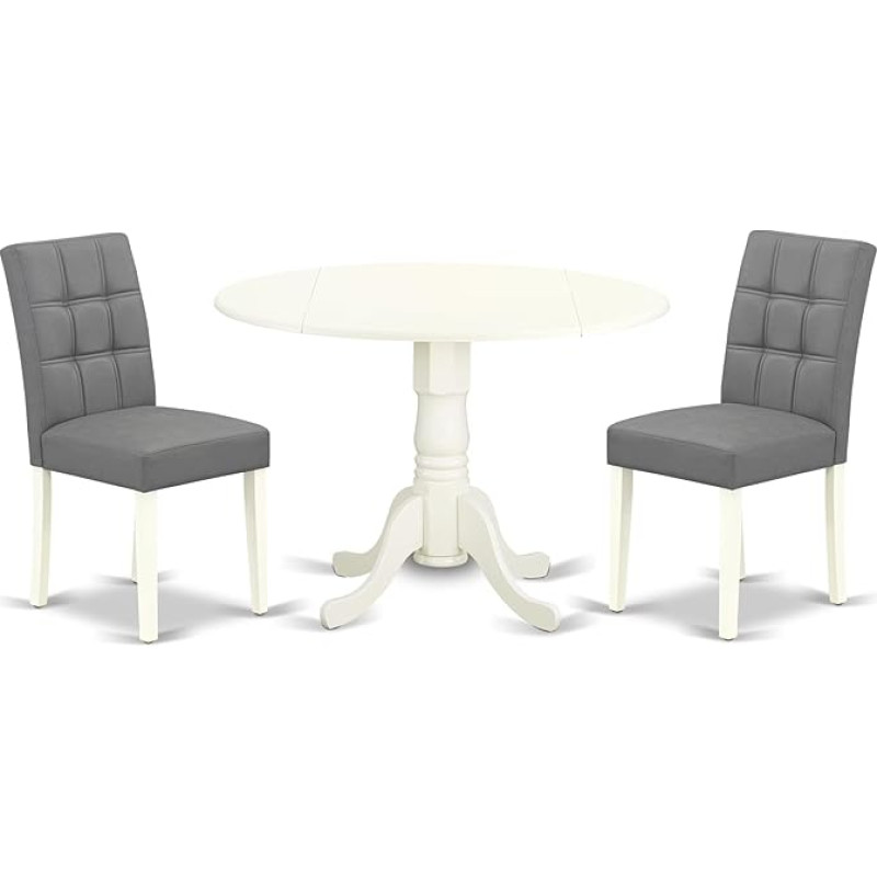 East West Furniture DLAS3-WHI-41