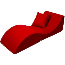 Velinda Folding Sofa Comfortable Relaxing 3 in 1 Stool Table Red