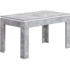 Stone Dining Table in Concrete Look, Suitable for Coffee Table, Extendable Dining Room Table for Your Living Room and Dining Room, 140-180 x 76 x 80 cm (W x H x D)