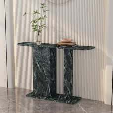 Modern Console Sofa Table, Narrow Entrance Table, Accent Tables, Sofa Table with Sturdy and Reliable Structure, for Entrance Foyer in Living Room, Hallway (Green, 100 cm)