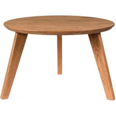 Malmo Round Coffee Table Made of Oak Wood 50 x 50 x 35 cm Small Side Table with Wooden Legs
