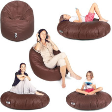 Patchhome 2 in 1 Function Bean Bag, 100 cm Diameter, Suitable for Indoor and Outdoor Use, Ready Filled Available