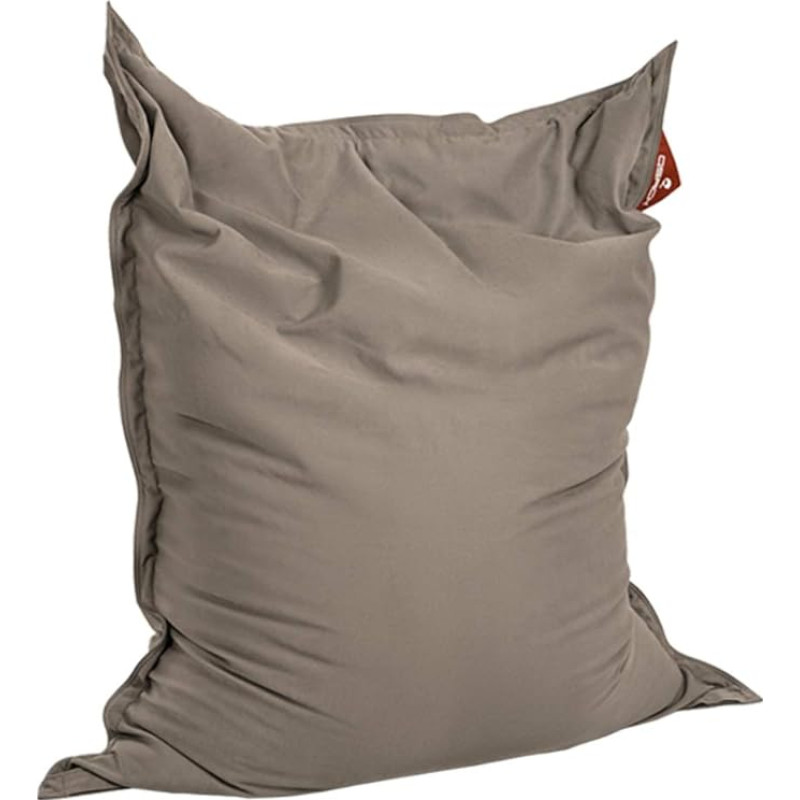 QSack Indy Bean Bag with Lining and Tested for Harmful Substances EPS Toxproof Micro Beads 140 x 180 cm Indoor Bean Bag XXL Dark Sand