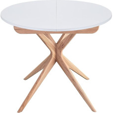 Jubi Round Extendable Dining Table 90 cm White