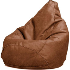 Lounge Pug, Gaming Bean Bag Chair Vintage Leather Caramel