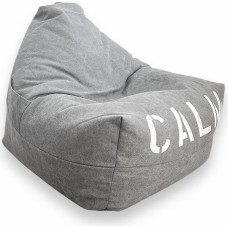 Aiire Modern Bean Bag for Living Room, Hand Painted Design, Bean Bag with Filling for Teens Room, Bean Bag, Small Chair, Kids Bean Bag or Floor Cushion, Light Grey