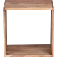 Wohnling wl1.559 Solid Wood Acacia Cube Shelf Wood 43.5 x 33 x 43.5 cm, Natural Colour