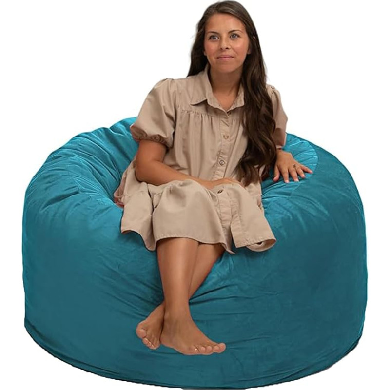 ULTIMATE SACK Bean Bag Chairs in Various Sizes & Colours - Giant Foam Filling - Machine Washable Covers - Double Stitched Stitching - Durable Lining (4000, Teal