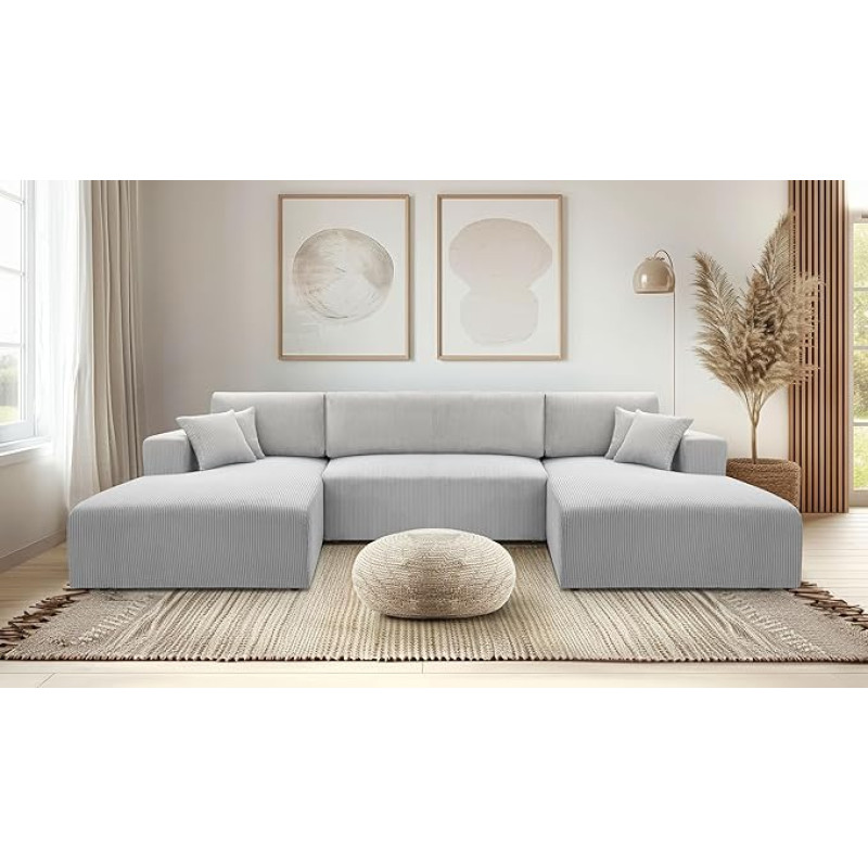 AXLIVING Sofa U Shape with Sleep Function - Catea U Cord Living Landscape 364 cm