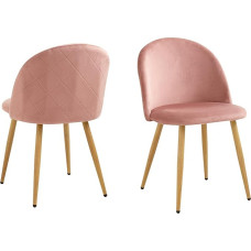 HJhomeheart 2/4/6 Chair with Velvet Dining Chair Set for Living Room Bedroom Kitchen (Pink-2)
