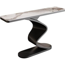 Konsolen-Sofatische, Konsolentisch für den Eingangsbereich, Eingangstisch, Flurtisch, Sofatisch, Langer Akzent-Foyertisch, mit Lagerregalen, für Wohnzimmer, Flur, Eingang (Schwarz A, 120 cm)