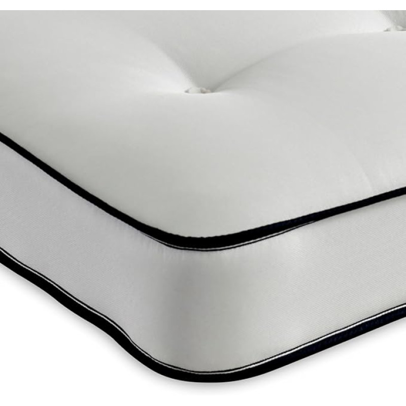 eXtreme comfort ltd Extreme Comfort Tufted Foam Mattress for Kids Bunk Bed Cabin Bed 90 x 190 cm Black/White