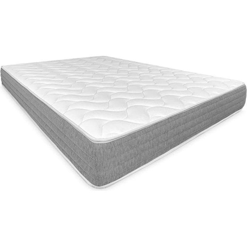 Dreaming Online Viscotec Reversible Memory Foam Mattress 140 x 200 cm, Firm and Comfortable, Ergonomic, Thickness 21 cm, Anti-Dust Mite, Antibacterial and Hypoallergenic