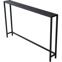 Console Table, Narrow Console Table, Black Long Side Tables, High Sofa Table, Narrow Console (Black 100 x 15 x 75 cm)