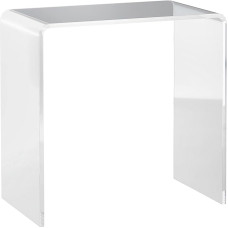 HOMCOM U-Shaped Acrylic Side Table, Modern Side Table with Smooth Edges and Rounded Corners, 53.5 x 30.5 x 53.5 cm, Transparent