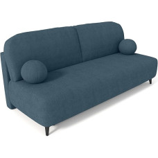 Three-Seater Sofa 198 x 90 x 86 cm (W x H x D) with Sleep Function and Bed Box, Sofa Bed with Storage Space and Spring Core, Couch with Back Pads, Loose Cushions, Modern Sofa Bed with Bed Function