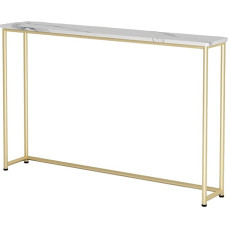 CZAOERXB Console Sofa Table Behind Coffee Table, Narrow Console Table, Narrow Side Table, High Metal Console Tables in Black, Golden Iron Stand, Sofa Table, Compact One