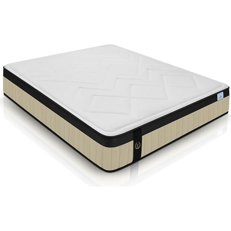 W WIN REST Medium Hardness, Cesar 105 x 190 cm Visco Gel Mattress, Flexible Polyurethane, Sencillo